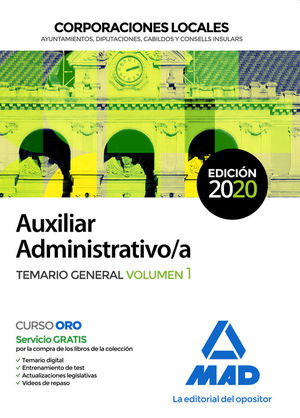 AUX ADMIN CORPORACIONES LOCALES. TEMARIO 1