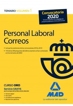 PERSONAL LABORAL DE CORREOS Y TELEGRAFOS. TEMARIO VOLUMEN 1