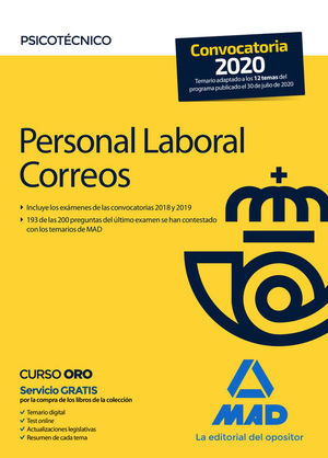PERSONAL LABORAL DE CORREOS Y TELGRAFOS. PSICOTCNICO