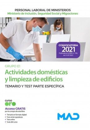 ACTIVIDADES DOMSTICAS Y LIMPIEZA DE EDIFICIOS. TEMARIO Y TEST PARTE ESPECIFICA