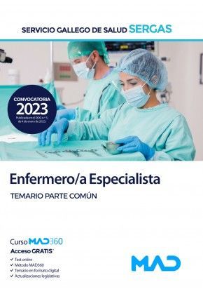 ENFERMERO ESPECIALISTA SERGAS. TEMARIO PARTE COMN