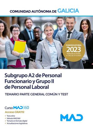 SUBGRUPO A2 DE PERSONAL FUNCIONARIO Y GRUPO II DE PERSONAL LABORAL