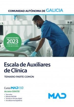 ESCALA DE AUXILIARES DE CLÍNICA 2023 - TEMARIO PARTE COMÚN