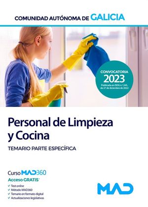 PERSONAL DE LIMPIEZA Y COCINA 2023. TEMARIO PARTE ESPECFICA