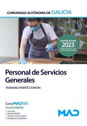 PERSONAL DE LIMPIEZA Y COCINA. TEMARIO VOLUMEN 1. XUNTA DE GALICIA 2024