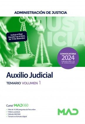 CUERPO DE AUXILIO JUDICIAL DE LA ADMINISTRACIN DE JUSTICIA. TEMARIO VOLUMEN 1