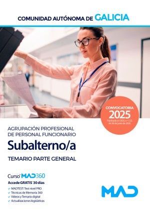 AGRUPACIN PROFESIONAL DE PERSONAL FUNCIONARIO SUBALTERNO. TEMARIO GENERAL