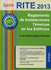 REGLAMENTO DE INSTALACIONES T�RMICAS EN EDIFICIOS. RITE 2013