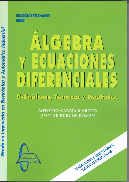 �LGEBRA Y ECUACIONES DIFERENCIALES