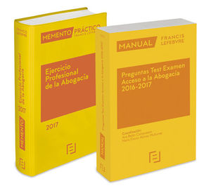 PACK MEMENTO EJERCICIO PROFESIONAL DE LA ABOGACA 2017+MANUAL PREGUNTAS TEST EXA