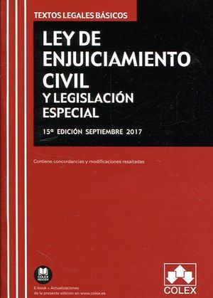 LEY DE ENJUICIAMIENTO CIVIL Y LEGISLACION ESPECIAL