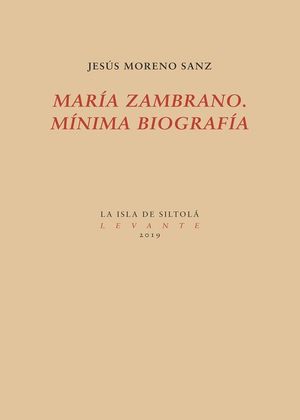 MAR�A ZAMBRANO. M�NIMA BIOGRAF�A