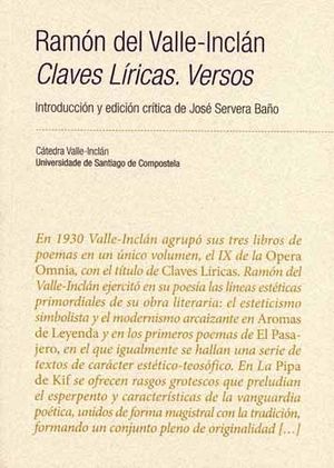 RAMON DEL VALLE-INCLAN. CLAVES LIRICAS. VERSOS