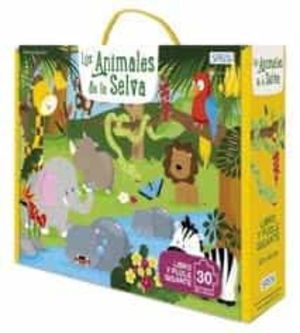 ANIMALES DE LA SELVA 30 PIEZAS CON PUZZLE