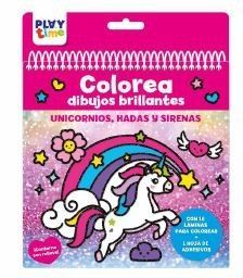 COLOREA DIBUJOS BRILLANTES UNICORNIOS HADAS Y SIRENAS