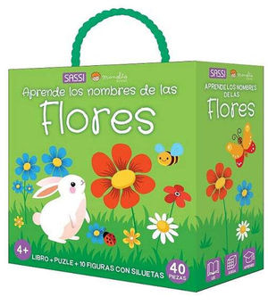 APRENDE LOS NOMBRES DE LAS FLORES (LIBRO + PUZLE 40 PIEZAS)