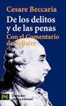 DE LOS DELITOS Y DE LA PENAS.CON EL COMENTARIO DE VOLTAIRE