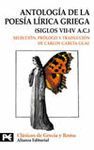 ANTOLOGIA DE LA POESIA LIRICA GRIEGA (SIGLOS VII-IV A.C.)