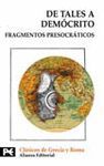 DE TALES A DEM�CRITO