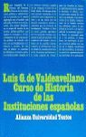 CURSO DE HISTORIA DE LAS INSTITUCIONES ESPAOLAS