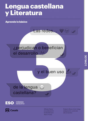 APRENDE LO BSICO. LENGUA CASTELLANA Y LITERATURA 3 ESO. LOMLOE
