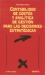 CONTABILIDAD DE COSTES Y ANALTICA DE GESTIN PARA LAS DECISIONES ESTRATGICAS