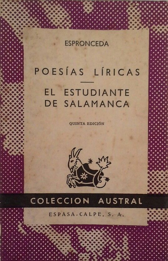 POESAS LRICAS ; EL ESTUDIANTE DE SALAMANCA