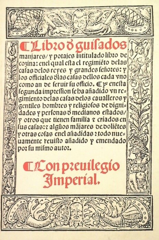 LIBRO DE GUISADOS, MANJARES Y POTAJES