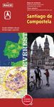 SANTIAGO DE COMPOSTELA, A CORUA. PLANO CALLEJERO Y MAPA DE CARRETERAS