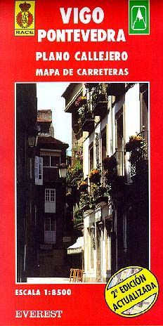 VIGO Y PONTEVEDRA. PLANO CALLEJERO Y MAPA DE CARRETERAS