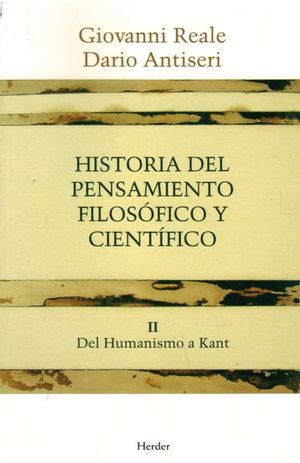 HISTORIA DEL PENSAMIENTO FILOSÓFICO Y CIENTÍFICO II