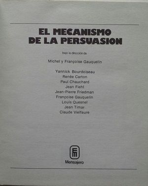 EL MECANISMO DE LA PERSUASION