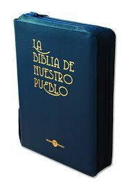 BIBLIA DE NUESTRO PUEBLO CUERO AZUL ESPA