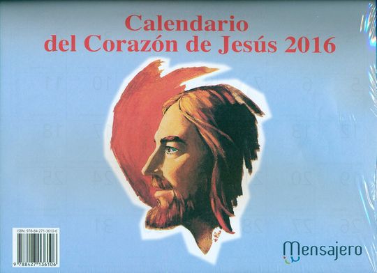 CALENDARIO 2016 SAGRADO CORAZON CON FALDILLAS
