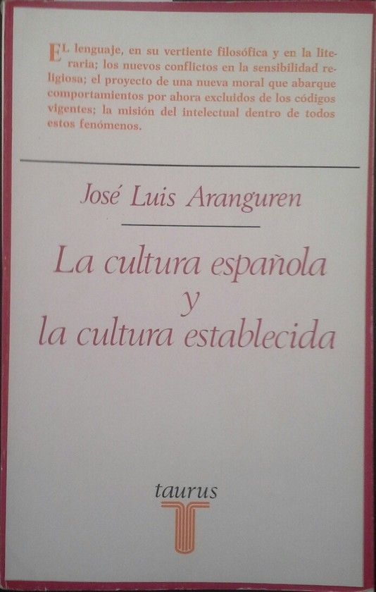 LA CULTURA ESPAOLA Y LA CULTURA ESTABLECIDA