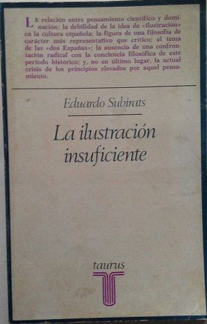 LA ILUSTRACION INSUFICIENTE