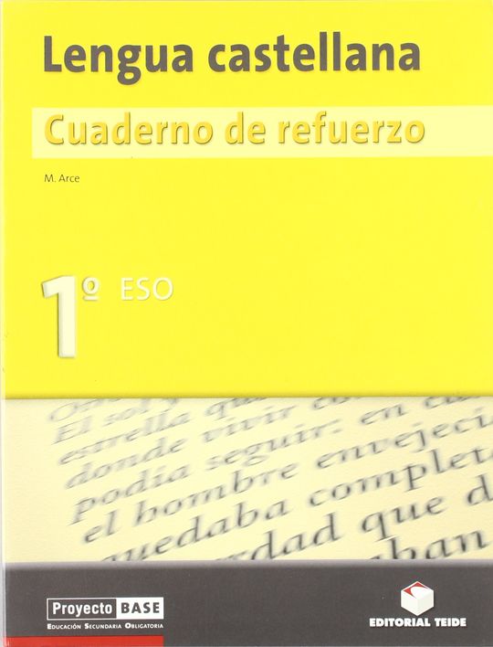 CUADERNO DE REFUERZO. LENGUA CASTELLANA 1� ESO