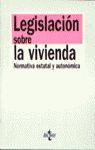 LEGISLACI�N SOBRE LA VIVIENDA, NORMATIVA ESTATAL Y AUTON�MICA