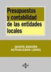 PRESUPUESTOS Y CONTABILIDAD DE LAS ENTIDADES LOCALES