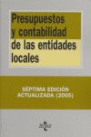 PRESUPUESTOS Y CONTABILIDAD DE LAS ENTIDADES LOCALES