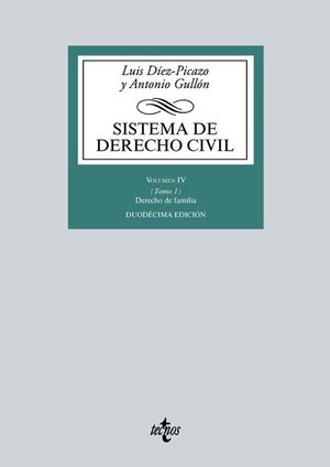 SISTEMA DE DERECHO CIVIL VOL. IV / TOMO 1: DERECHO DE FAMILIA