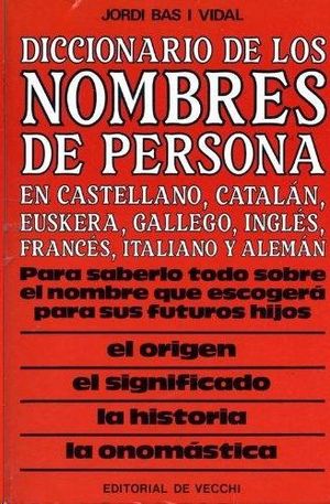 DICCIONARIO DE LOS NOMBRES DE PERSONA