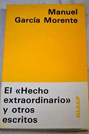 EL HECHO EXTRAORDINARIO Y OTROS ESTUDIOS