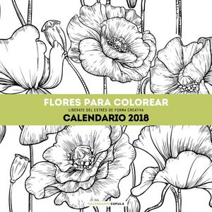 CALENDARIO FLORES PARA COLOREAR 2018