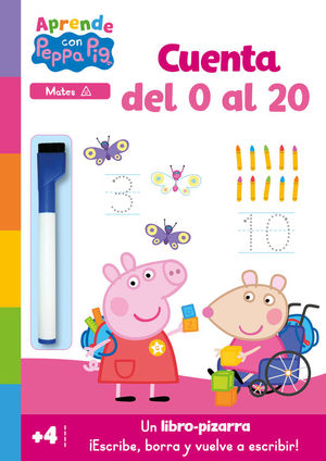 PEPPA PIG. APRENDE CON PEPPA. CUENTA DEL 0 AL 20 (LIBRO PIZARRA)