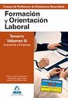 CUERPO DE PROFESORES DE ENSE�ANZA SECUNDARIA. FORMACI�N Y ORIENTACI�N LABORAL. V