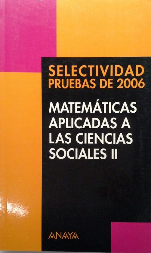 MATEMTICAS APLICADAS A LAS CIENCIAS SOCIALES II