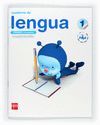 CUADERNO DE LENGUA, CUADRCULA. 1 PRIMARIA, 1 TRIMESTRE. CONECTA CON PUPI