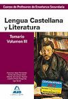 CUERPO PROFESORES ENSE�ANZA SECUNDARIA. LENGUA LITERATURA VOL III