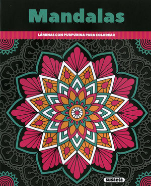 MANDALAS. LAMINAS CON PURPURINA PARA COLOREAR